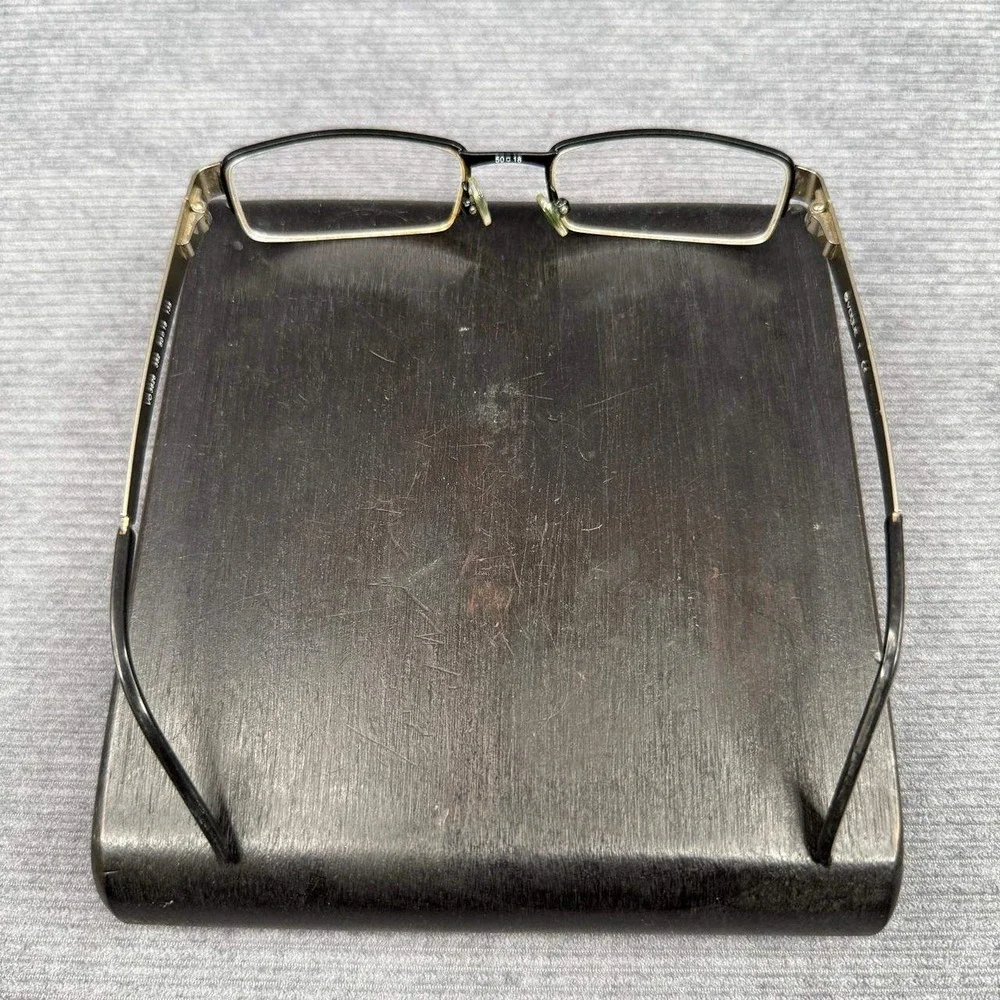 Vogue VO 3626 352 Black Silver Rectangular Y2k Eyeglasses Frames 50-18-135